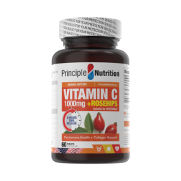 PRINCIPLE NUTRITION VITAMIN C 1000MG + ROSEHIPS TIME RELEASE 60S